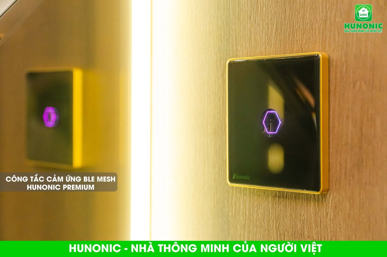 Công Tắc Hunonic BLE Premium Hình Vuông