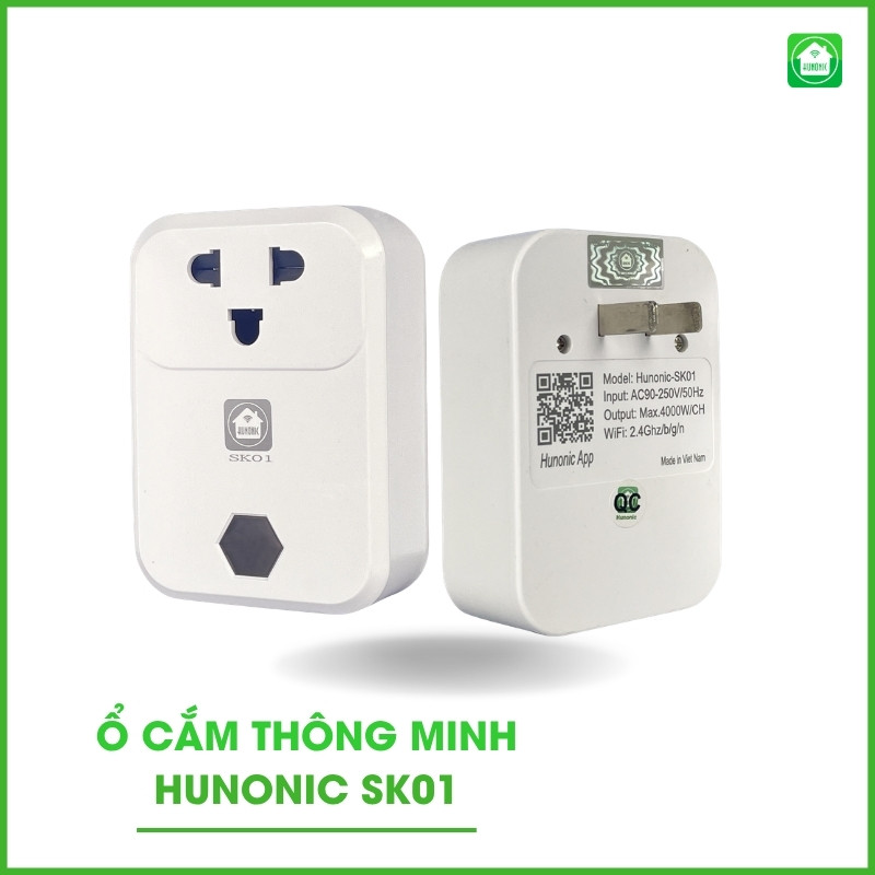 Ổ cắm thông minh wifi Hunonic SK01 Wifi Điều khiển từ xa