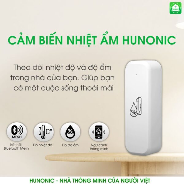 Cảm Biến Nhiệt Ẩm BLE Hunonic