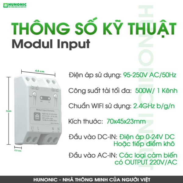 Modul Input DC-AC Wifi Hunonic