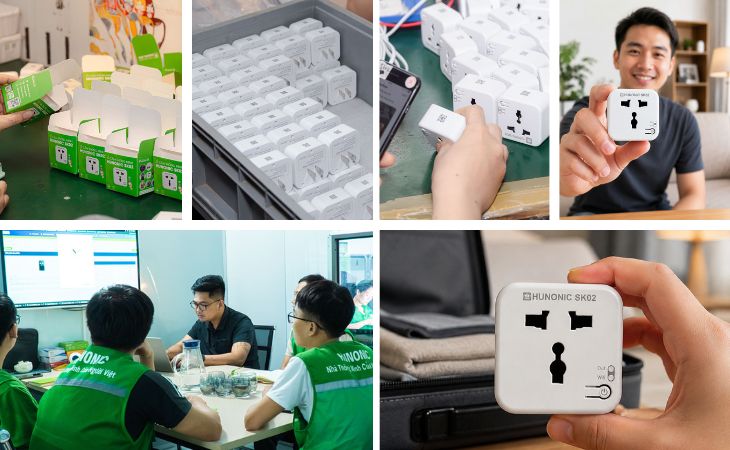 Ổ cắm thông minh Hunonic SK02 thực tế