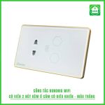 Công Tắc Cảm Ứng Wifi Hunonic Hình Chữ Nhật Viền Vàng