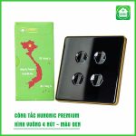 Công Tắc Cảm Ứng Hunonic BLE Premium Hình Vuông 4 Nút