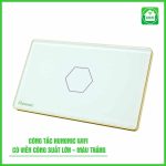 Công Tắc Cảm Ứng Wifi Hunonic Hình Chữ Nhật Viền Vàng CLS - Ảnh 2