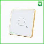 Công Tắc Hunonic BLE Luxury Hình Vuông Viền Vàng Chống Giật