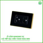 Ổ Cắm Hunonic S2 Có Tiếp Địa Viền Vàng - Ảnh 3