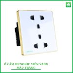 Ổ Cắm Hunonic Vuông Viền Vàng - Ảnh 3